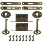 Jiozermi 2 Pack Mini Locks With Skeleton Key, Full Mortise Antique Bronze New. Price: $14.13.