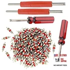 Aracey Tire Repair Tool Set - 4 X Dual Single Head Valve Core Remover And 100 New. Price: $23.13.