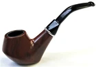 Eclipse Curved 5.5" Backwood Pipe, W/ Gift Box, Stand & Storage Bag, PIP506 New. Price: $10.99.