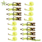 8 Ratchet Straps 2" 15' W/ J Hook 5000 Lb Heavy Duty Tie Downs Us New. Price: $54.39.