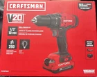 Craftsman V20 1/2 Drill/driver Kit 20V Lithium-ion (CMCD700C1) New. Price: $79.99.