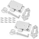 Kyuionty 2 Sets Skeleton Key Lock Decorative Antique White Nickel New. Price: $9.11.