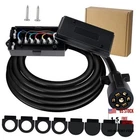 Heavy Duty 7 Way Trailer Cord With Gang Waterproof Junction Box, 10FT. Price: $48.64.