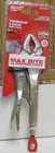 Milwaukee 48-22-3607 Torque Inch Curve Jaw Max Bite Locking Pliers New. Price: $19.99.