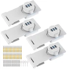 Household Cabinet Password Hasp Locks, 4 Pack Black White New. Price: $90.57.