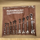 Paramount 9PC 9/32 - 3/4 Spline Chrome Reversible Ratcheting Combo Wrench Set Used. Price: $139.00.