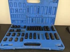 #BI828 Grey Pneumatic 3/8" Drive 6-POINT Sae Metric Deep Impact Socket Set Used. Price: $49.95.
