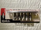Genius Tools Piece 1/4"DRIVE Sae Universal Hand Socket Set (12-POINT) US-206S New. Price: $32.00.