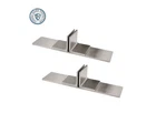 FHCB2BS Free Standing Partition Bracket Set Brushed Stainless - Pack Of New. Price: $235.22.