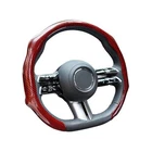 Steering Wheel Cover, 14.5-15" Carbon Fiber Anti-slip Sporty Red New. Price: $26.54.