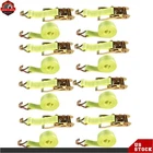 Lablt 2" 15' Ratchet Straps W/j Hook 5000 Lb Heavy Duty Tie Downs 8 Pack New. Price: $57.14.