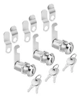 Bates- Cabinet Locks With Keys, 1-1/8", 3 Pack, Zinc Alloy, Cam Silver New. Price: $10.32.