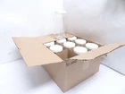 249854 New Box; Industry-std 9025-G BOX-12; Polypropylene Jars; 32OZ; W/lids. Price: $88.75.