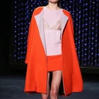 Milly Runway Crimson Wool Overcoat Jacket Small Pre-owned. Price: $165.00.