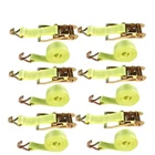 2" 15' 5000 Lb 6 Ratchet Straps With J Hook Yellow Heavy Duty Tie Downs New. Price: $41.30.