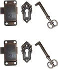 Omyzero 2 Sets Skeleton Key Lock Decorative Antique Cabinet With Copper New. Price: $11.94.