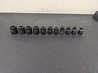 #BO195 Matco Tools Adv 3/8 Drive Short Shallow Impact Socket Metric 6 Point Set Used. Price: $79.95.