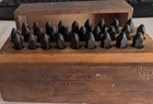 C.h. Hanson 1/16" Steel Standard Letter Stamp Punch Set Usa Vintage Wood Case Used. Price: $119.99.