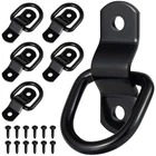 6 Pack 1/4" Ring Tie Down Anchors, Heavy-duty Steel Bolt-on Mounts W... New. Price: $17.09.