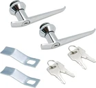 2PCS Mailbox Cabinet Metal Keyed Security Handle Latch 4.53"X2.17", Silver New. Price: $18.99.