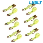 Lablt 6 Pcs 2" 15' 5000 Lb Ratchet Straps J Hook Heavy Duty Tie Downs Yellow New. Price: $55.10.