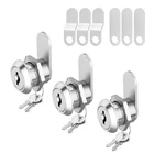 Bozxye 3 Pcs Cabinet Locks With Keys, 5/8" Tubular Cam Inch, Silver New. Price: $14.99.