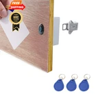 Etekjoy Rfid Electronic Cabinet Lock Hidden Diy For Wooden Gray New. Price: $22.99.