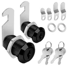 Pertinel Cam Cabinet Locks Keyed Alike, Black 3/4 Inch 2PCS, New. Price: $14.76.