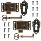 2 Sets Skeleton Key Lock Antique Bronze Vintage Cabinet Furniture With K... New. Price: $33.28.