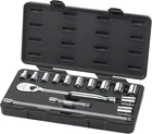 Gearwrench 15 Pc. 1/2" Drive 6 Pt. Standard Mechanics Tool Set, Large, Black New. Price: $70.99.