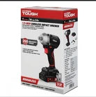 Hyper Tough 80046 20V Max 2.0AH 1/2 Cordless Impact Wrench W/ Battery & Charger New. Price: $49.99.