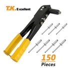 Heavy Duty Riveter Set,pop Gun And 150PCS Blind Rivets Assortment Kit New. Price: $13.47.