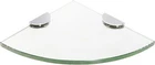 Glass HRC12QR-CR Quarter Round Shower Shelf With Half Clamp, Chrome New. Price: $114.90.
