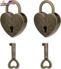 Mozeat Lens 2PACK Mini Antique Bronze Heart Shaped Padlocks With Key, 2PCS New. Price: $9.41.