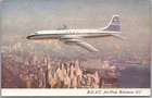 Vintage Boac Aviation Advertising Postcard "jet-prop Britannia 312" New York Used. Price: $7.99.